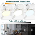 E27 Ceiling Fan Light With Remote – Dimmable LED, 3 Speeds