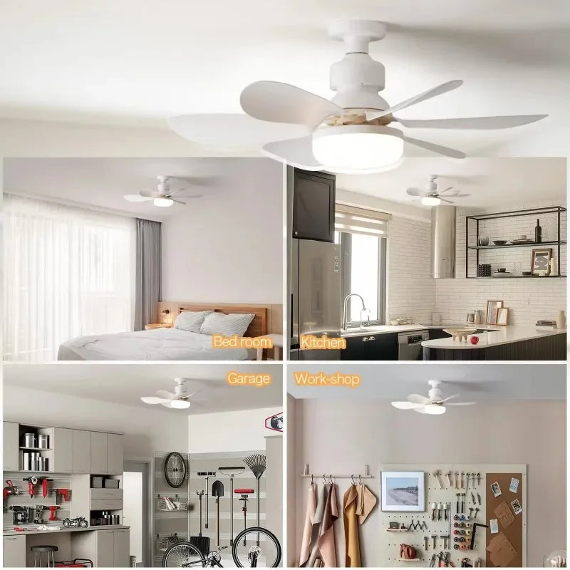 E27 Ceiling Fan Light With Remote – Dimmable LED, 3 Speeds